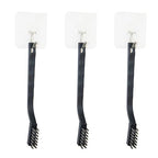 YiwerDer 9PCS MINI Wire Brushes, Stainless Steel Brush Set, Curved Handle Scratch Toothbrush, Cleaning Welding Slag and Rust