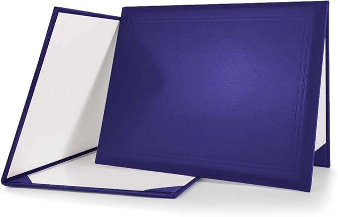 GraduationMall 8.5"x11" Smooth Padded Diploma Cover Certificate Holder Purple,1-Pack