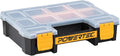 POWERTEC Small Parts Organizer & Tool Box – 10 Compartments, Stackable Storage with Removable Dividers, Clear Lid, Portable Design (72117)