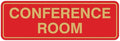 Standard Conference Room Sign - Red/Gold - Large 10 Pack