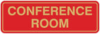 Standard Conference Room Sign - Red/Gold - Large 1 Pack