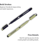 COLOUR BLOCK 10PC Calligraphy Set - Sketchbook, PU Pen Case, Fineliner, Hand Lettering, Sketching, Basic Writing, Journaling Supplies, Fine Point Pens