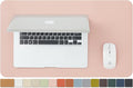 Cork Desk Mat - Small Dual-Sided Desk Pad for Office and Home - Desk Organization and Accessories - Ideal for Large Mouse Pad and Small Desk Mats on Top of Desks(Pink,23.6"x 13.8")