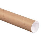 Box USA Mailing Tubes, 3" W x 20" H, 24-Pack - Round Corrugated Tubes for Mailing and Storage of Blueprints, Artwork, Crafts, Posters, Long Art Holder