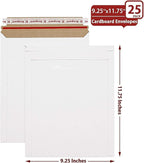 Xxcxpark 50 Pack Rigid Mailers 9.25 x 11.75 inches, Self Seal Photo Document Mailers Premium Cardboard Keep Flat Envelopes for Photos, Pictures, Papers, Files, CD