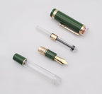 JINHAO 1935 Fountain Pen TIANDAO Series #8 Nib Ink Pen with Guitar-Shaped Clip and Ink Converter (M Nib 0.7mm, Army Green)