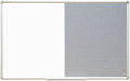 DEVELOP Large Grey Felt Bulletin & Magnetic Dry Erase Combo Board, 60 x 36 Inch Hanging Whiteboard/Grey Felt Bulletin Combination Board with Marker Tray, Pins, Eraser, Markers & Magnets