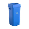 Krollen Industrial 23 Gallon Blue Square Commercial Trash Can with Lid