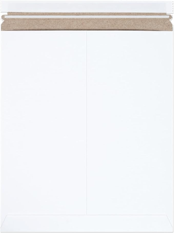 BOX USA StayFlat Envelope 12.75"L x 15"W 100-Pack for Keeping Photos, Documents & Artwork Protected During Mailing and Shipping