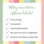 Dotty about Paper Personalized Sky Blue Colorblock - Return Address Labels x 100