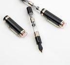 JINHAO 1935 Fountain Pen TIANDAO Series #8 Nib Ink Pen with Guitar-Shaped Clip and Ink Converter (M Nib 0.7mm, Black)
