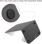 MSDADA Bookends, Book Ends for Book Shelves, Bookends for Office, Book Ends for Heavy Books,Metal Bookend Supports, Modern Minimalist Style Bookends, Black(2 pairs)