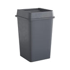 Krollen Industrial 35 Gallon Grey Square Commercial Trash Can with Lid