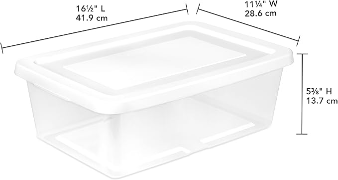 Triplenet Pricing 45-Pack 12-Quart Clear Plastic Storage Bins with Secure Snap Lids, Stackable Organizer Totes for Home and Office, White, Over 1 lb 42438015x45