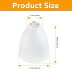 Eidonta 4 Pack White Frosted Glass Shade Replacements, Bell Shaped Glass Shade Covers for Ceiling Fan Light Fixture, 4.92"High, 4.72"Diameter, 1.65 "Fitter, High Transmittance Globe Lampshades
