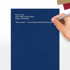 LUXPaper 8.5" x 11" Paper | Letter Size | Navy Blue | 80lb. Text | 50 Qty