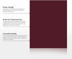 LUXPaper 8.5" x 11" Cardstock | Letter Size | Burgundy Linen | 100lb. Cover (183lb. Text) | 500 Qty