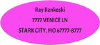 Made in USA Custom Return Address Stickers Labels Customized Mailing Label for Envelopes, Personalized Self Adhesive Flat Sheet Oval Labels