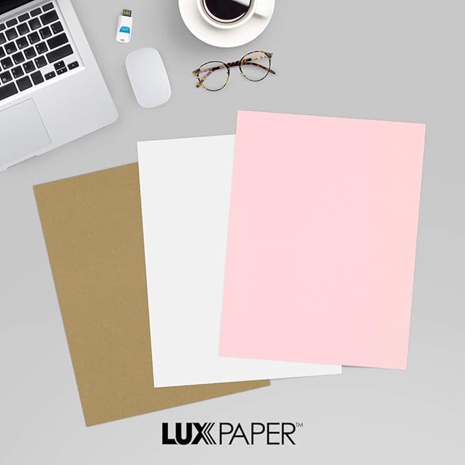 LUXPaper 8.5" x 11" Paper | Letter Size | Candy Pink | 80lb. Text | 1,000 Qty