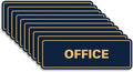 Signs ByLITA Standard Office Sign - Professional Business Signage - Easy to Install (Navy Blue/Gold) - Medium 10 Pack