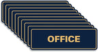 Signs ByLITA Standard Office Sign - Professional Business Signage - Easy to Install (Navy Blue/Gold) - Medium 10 Pack