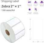 AveneMark 24 Rolls 2" x 1" Direct Thermal Labels for Barcodes Postage Address Shipping Labels Compatible with Rollo & Zebra Desktop Printers Adhesive - 1300 Labels/Roll