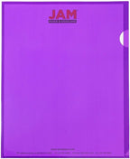 JAM PAPER Plastic Sleeves - Letter Size - 9 x 11 1/2 - Purple Project Pockets - 12 Page Protectors/Pack