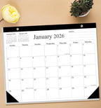 Large Desk Calendar 2026-22" x 17" Desk Calendar from January 2026 - June 2027, Desktop Pad Calendar 2026-2027 Perfect for Planning and Organizing In Your Home, School or Office, Black