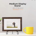 TR-LIFE Plate Stands for Display - 8 Inch Plate Holder Display Stand + Metal Easel Stand for Picture Frame, Decorative Plates, Book, Photo, Collectibles (2 Pack)