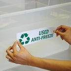 SmartSign Used Anti-Freeze Pack of 5 Recycle Labels | 3" x 10" Laminated Vinyl, Made in USA