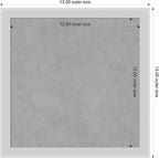 Amanti Art Silver Framed Magnetic Board 13x13 X-Small Vision Board for use with Magnets, 100% Metal Sheet to Display Items as Office Decor or for Home Organization in mudroom, Kitchen or Kids Room