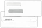 NextDayLabels #8 Double Window Check Envelopes - 100 Pack Ready-Seal Business Envelopes with Security Tint - Self-Sealing Envelopes with Window for Laser Printed Checks - Made in USA