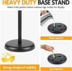 RedChili 2 Pack Sign Holder Stand 8.5x11 Inch, Adjustable Floor Standing Sign Holder Signage Stand with Aluminum Snap-Open Frame Vertical Horizontal View Display For Malls Schools Restaurants (Black, Sharp Corner)