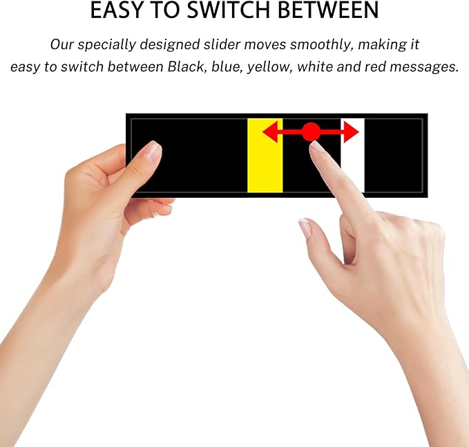 Blank Office Door Signn,Exam Room Sign,Medical Door Signs for Doctors Offices, Hospitals and Clinics,Primary Colors, 5 Sign System, 10" x 3"-Black