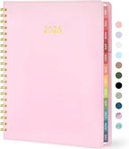 Forvencer 2026 Planner Weekly and Monthly, Jan 2026 -Dec 2026, Vegan Leather Cover Calendar Planner, 8.5" x 11" Agenda with Color Tabs, Inner Pocket, Spiral, 2026 Planner for Office School Supplies