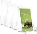 LISHINE 4 Pack Brochure Holder Wall Mount 8.5 x 11 Inch Plastic Flyer Holder Clear Literature Holder Pamphlet Holder Wall Brochure Display Stand for Trifold, Magazine, Document