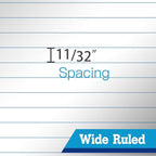 WritePads Legal note pads legal pads 8.5 x 11 Note Pads, Glue top Writing Pads, White Paper Wide Ruled Lined Paper Pads, BL-MWT50W-12-G, Made In The USA.