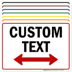 Custom Arrow,Custom Directional Sign, Two Way Arrow,7x10 Inches, 55 mil thick HDPE (high density polyethylene) Made in USA by My Sign Center