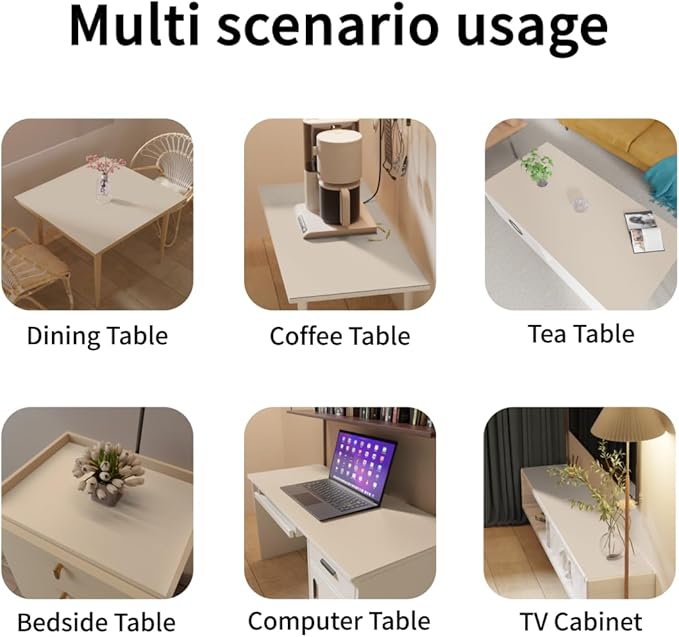 Zinkooat Table Pad Protector for Dining Room Table - Can Be Used On Both Sides Waterproof and Easy to Clean Good Flatness Used for Dining Table(Off White+Light Gray 54x72)