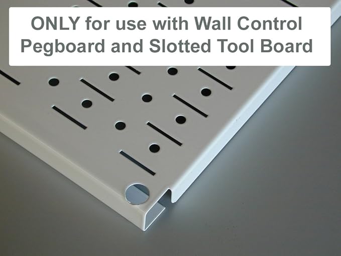 Wall Control ASM-SL-008 B Pegboard Slotted Tool Holder Bracket Slotted Metal Accessory for Wall Control Pegboard Only, Black