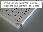 Wall Control ASM-SL-008 B Pegboard Slotted Tool Holder Bracket Slotted Metal Accessory for Wall Control Pegboard Only, Black
