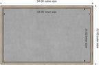 Amanti Art Silver Framed Magnetic Board 22x34 Large Vision Board for use with Magnets, 100% Metal Sheet to Display Items as Office Decor or for Home Organization in mudroom, Kitchen or Kids Room