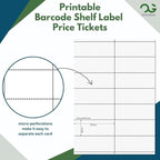 OfficeGear Shelf Edge Labels (350 Pack) 38x105mm Custom Printable A4 Card for Retail Barcodes, Price Stickers, Product Info with Template