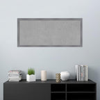 Amanti Art Grey Framed Magnetic Board 22x50 Oversize Vision Board for use with Magnets, 100% Metal Sheet to Display Items as Office Decor or for Home Organization in mudroom, Kitchen or Kids Room