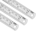 ZZTX Ruler Metal Straight Edge Stainless Steel Ruler 6 Inch Ruler Set Rulers Bulk 12 Pack