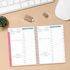 2026 Daily & Monthly Planner - One Page Per Day, Daily Planner 2026 from January 2026 to Deccember 2026, Planner 2026 with 12 Monthly Tabs, 6.4" x 8.5", Pink