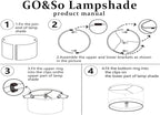 GO&SO Set of 1 Large Drum Yellow Velvet Lamp Shade -16" Top x 16" Bottom x 12" High(Spider) Modern Lamp Shades For Table Lamps & Bedside Lamp Replacement Lampshade, Hand Crafted, Required Assembly