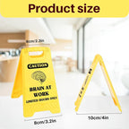 Funny Office Desk Accessories,Office Cubicle Decor Gift for Coworker Designer Boss Home Workspace Table Signs，Phone Holder Mirror Acrylic Work Humor Stress Relief Caution Desk Decor(Brain At Work)