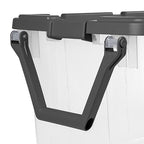 Sterilite 6-Pack Modular Stacker Box, Durable Clear Plastic Storage Bins with Latching Lids, 160 Quart - Stackable Organizing Container Boxes for Closet, Bathroom, and Office
