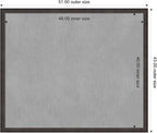 Amanti Art Black Framed Magnetic Board 43x51 Oversize Vision Board for use with Magnets, 100% Metal Sheet to Display Items as Office Decor or for Home Organization in mudroom, Kitchen or Kids Room
